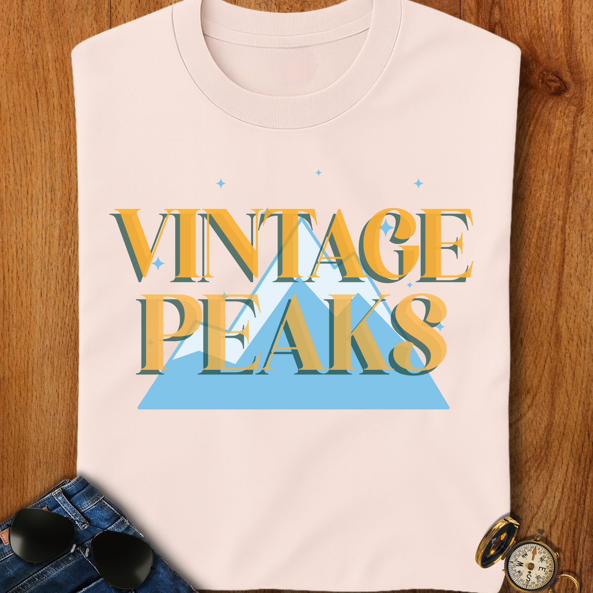 Vintage Peaks Retro Camping T-Shirt