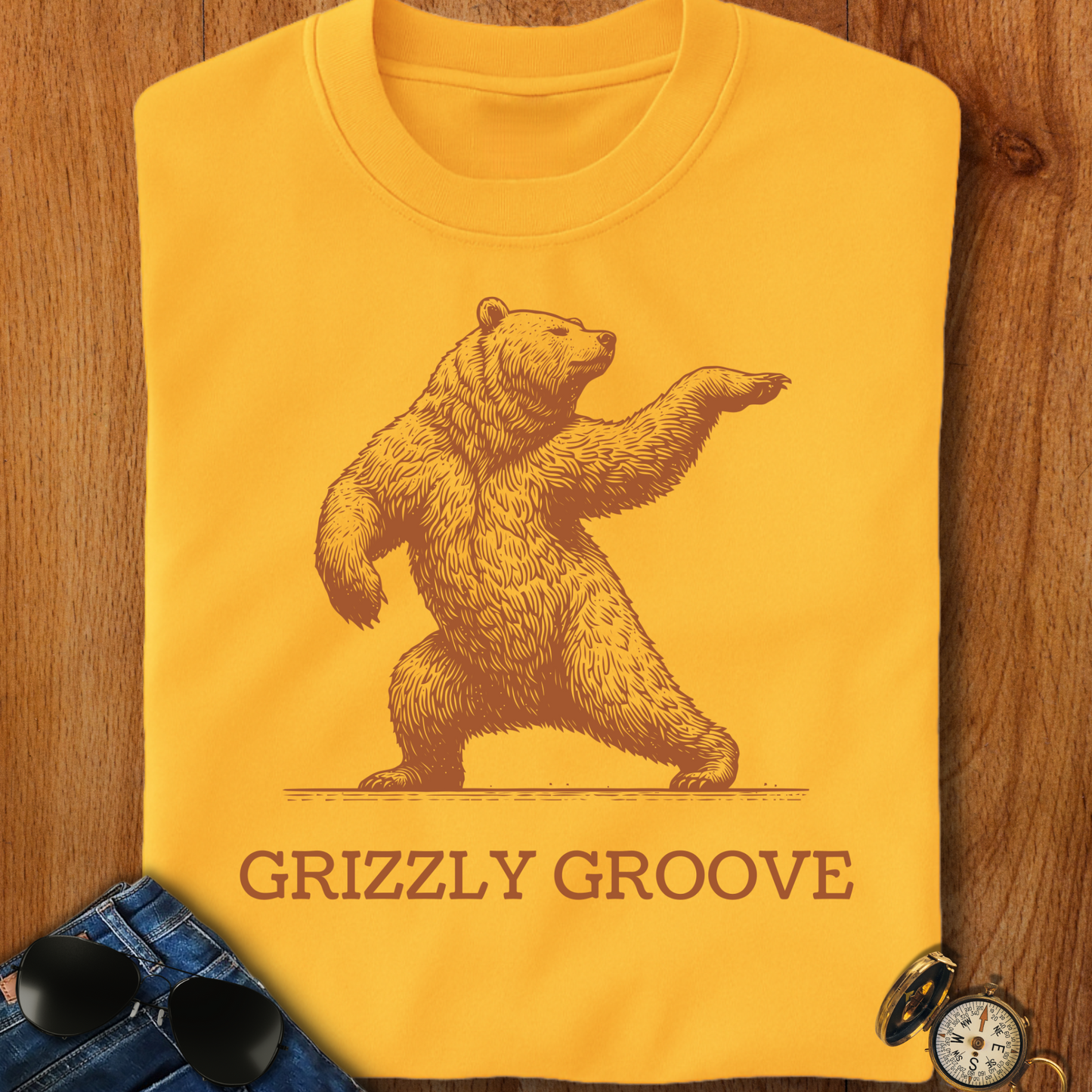 Grizzly Groove Hiking, Camping, Backpacking T-Shirt