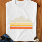 Abstract Retro Mountain Backpacking T-Shirt