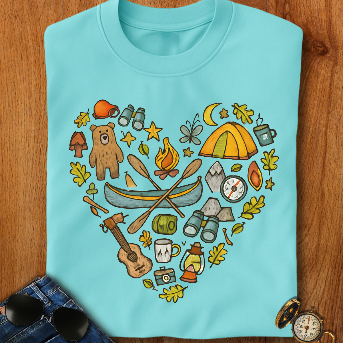 Camping Heart T-Shirt