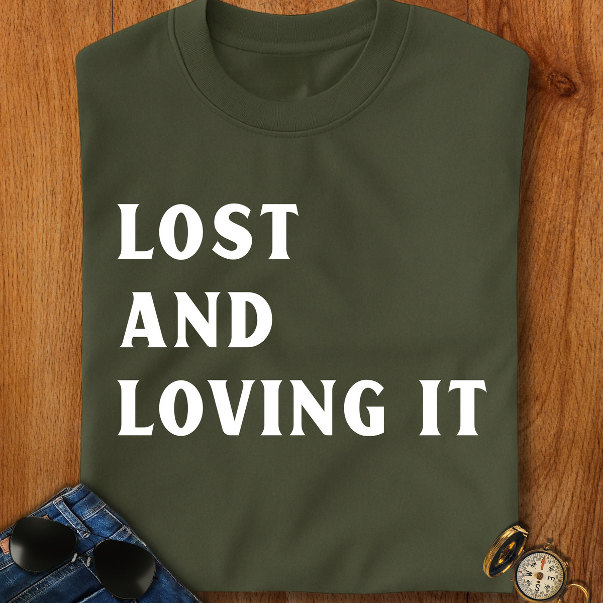 Lost and Loving It camping T-Shirt