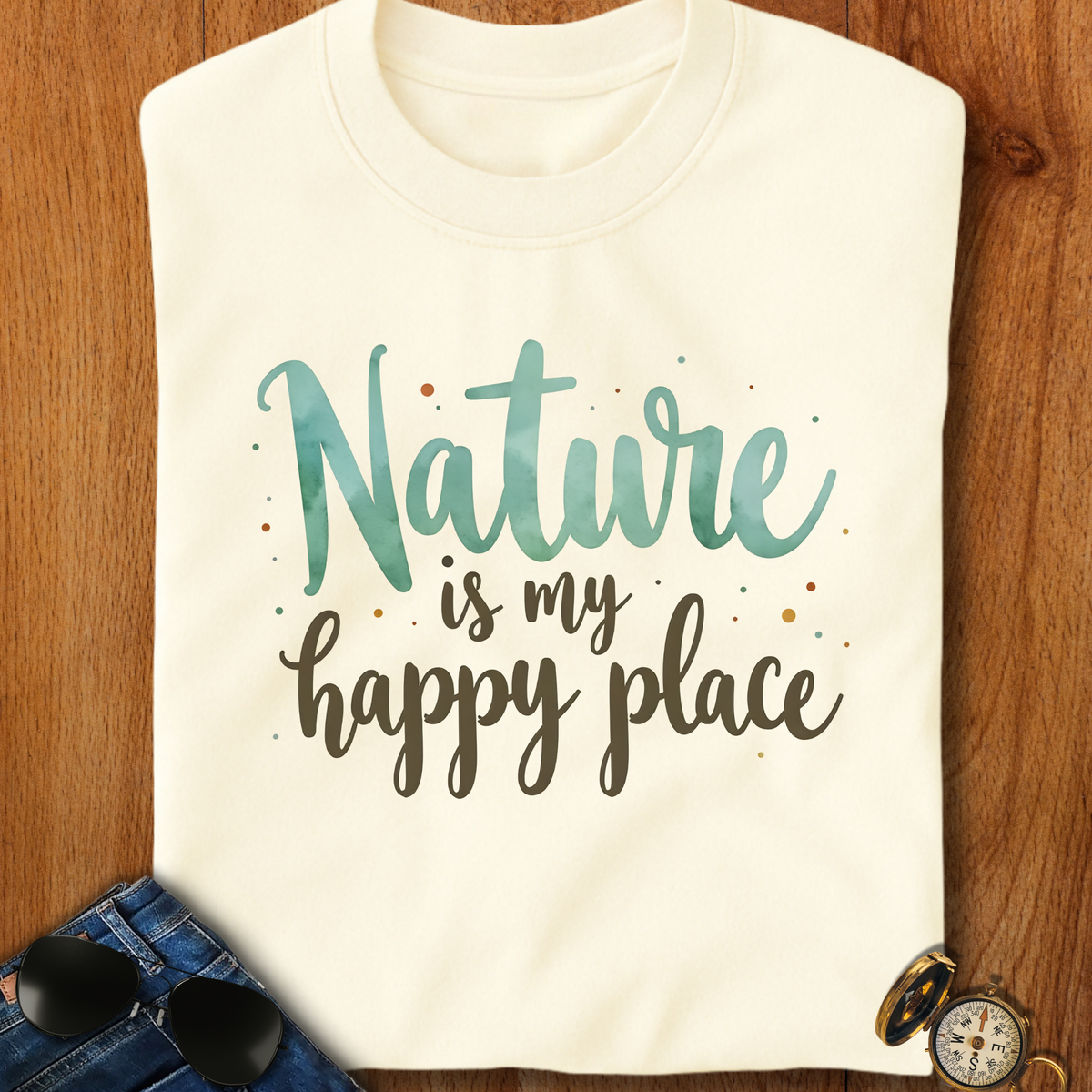 Nature is My Happy Place Camping T-Shirt