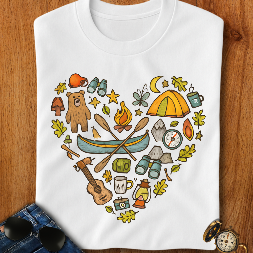 Camping Heart T-Shirt