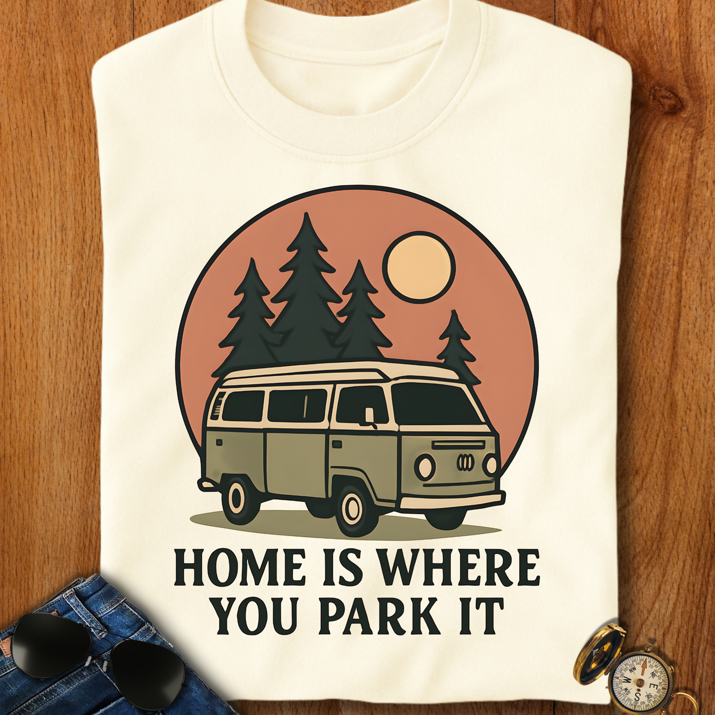Home is Where You Park It Camping T-Shirt