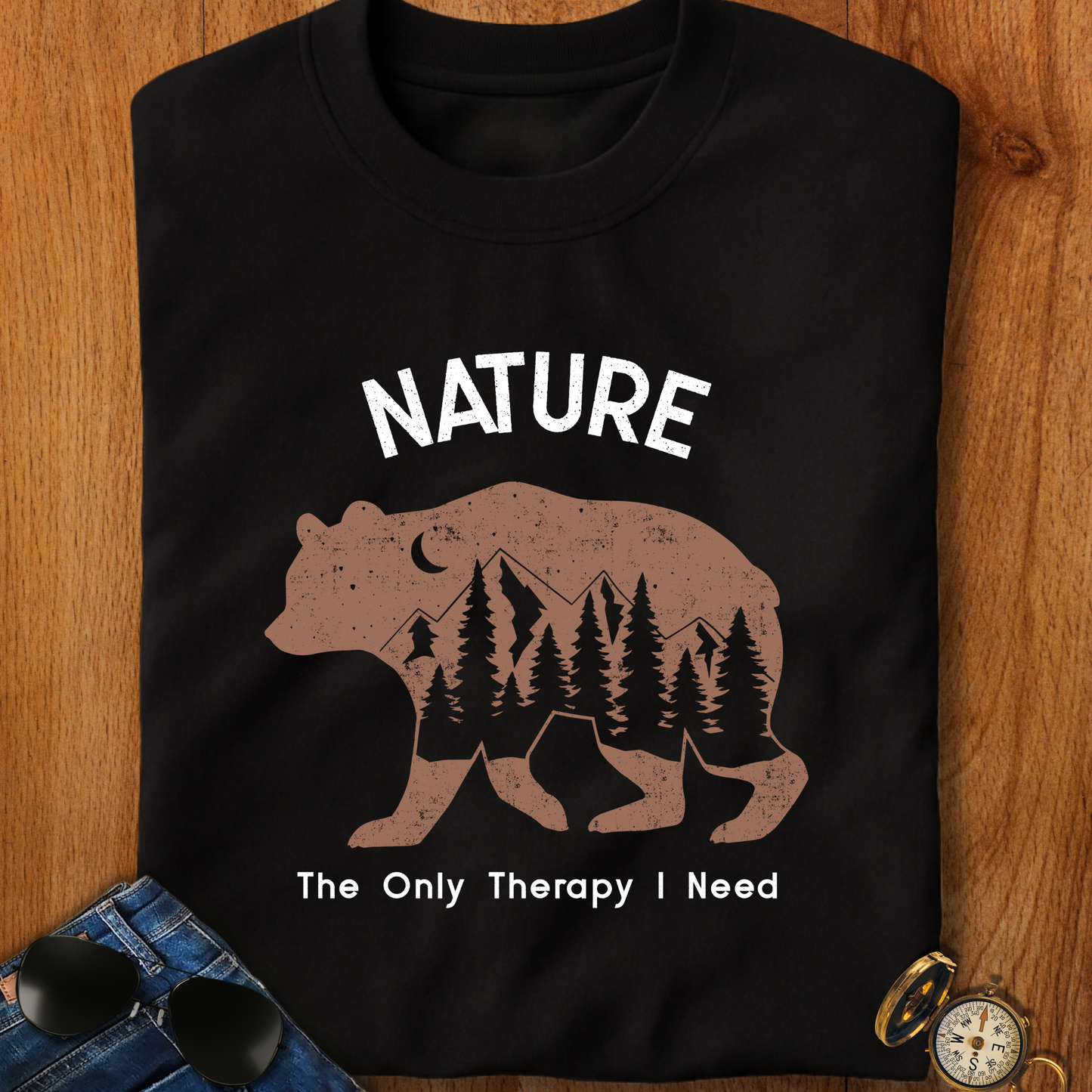 Nature is Therapy Camping T-Shirt