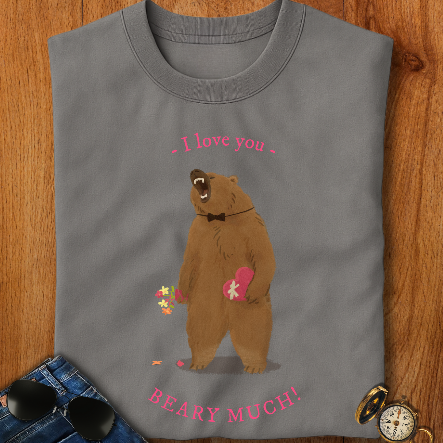 I Love You Bear Pun T-Shirt