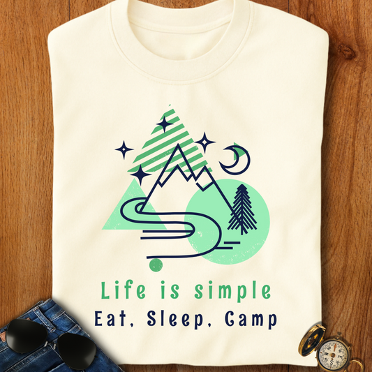 Life is Simple Camping T-Shirt