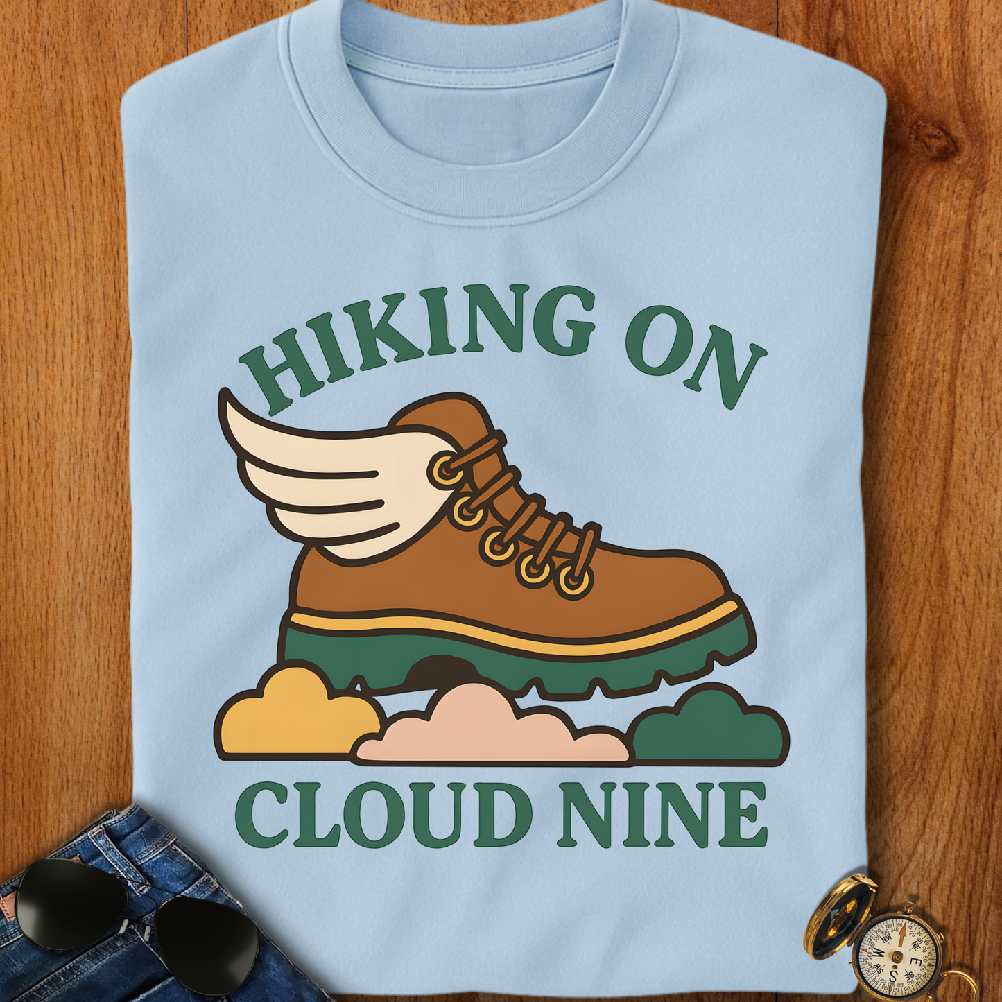 Hiking On Cloud 9 Hiking T-Shirt