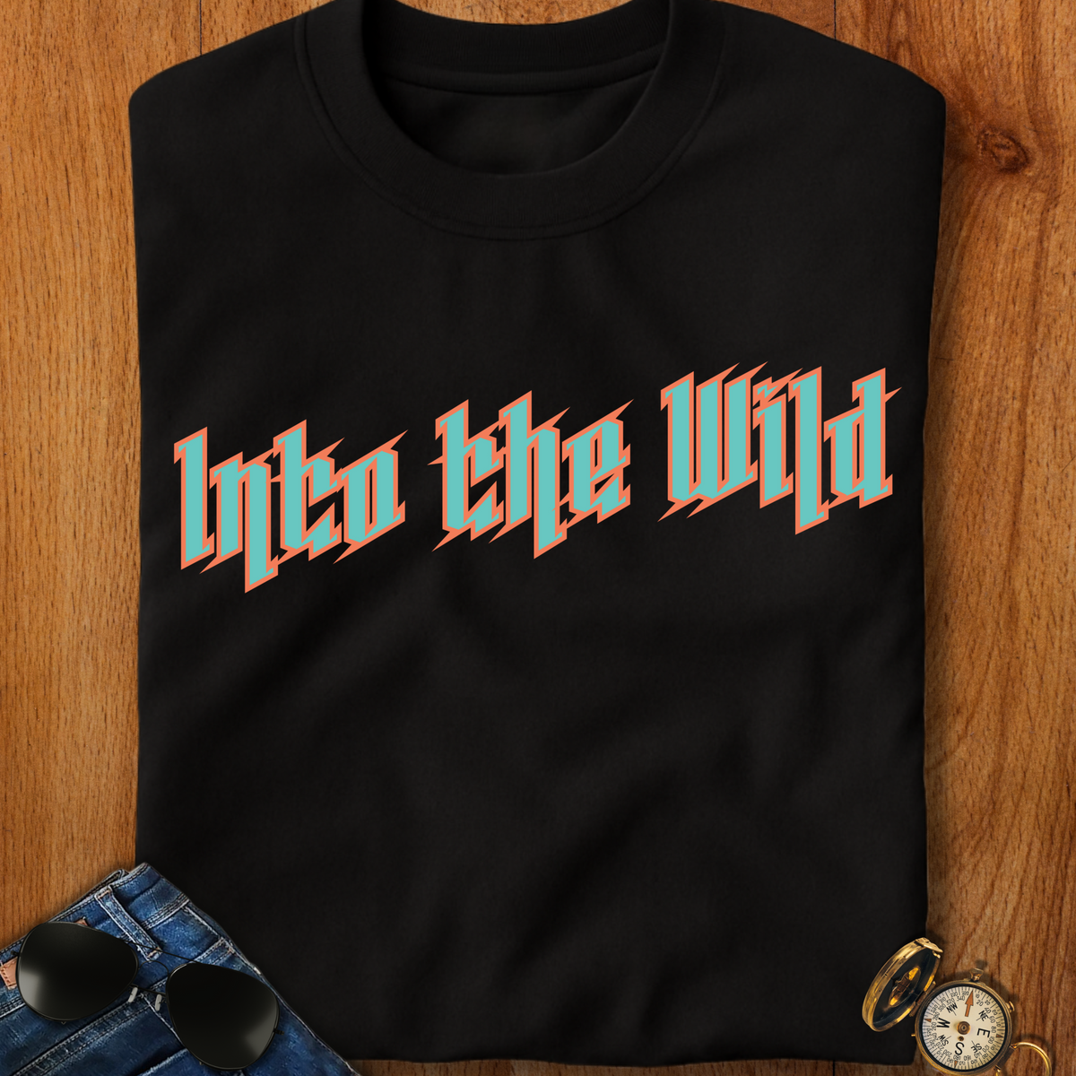 Into the Wild Hiking, Camping T-Shirt