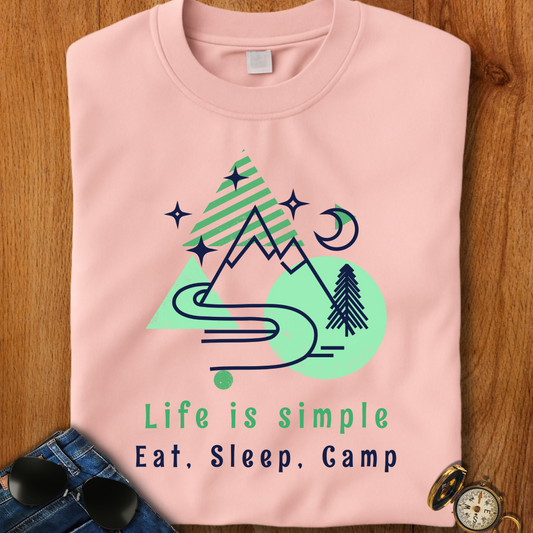 Life is Simple Camping T-Shirt