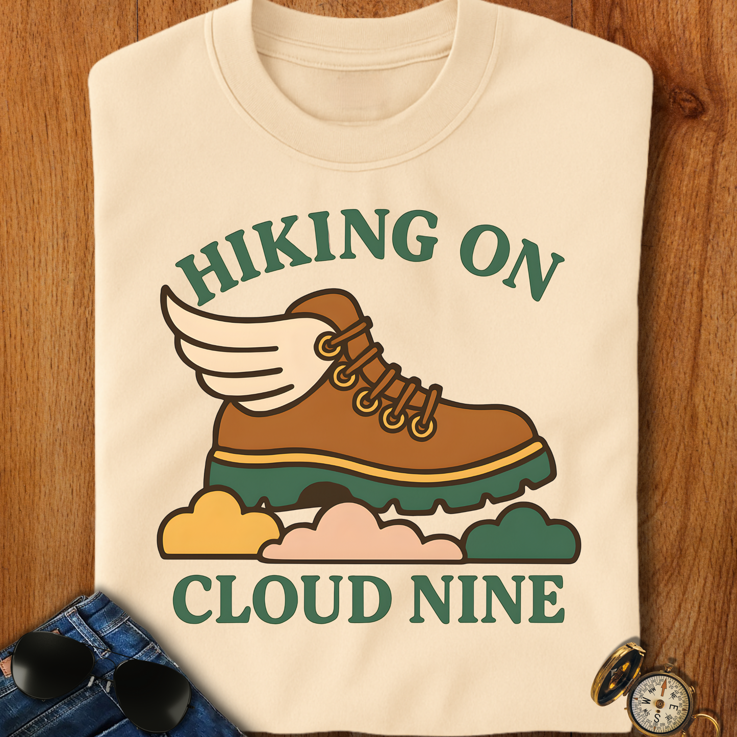 Hiking On Cloud 9 Hiking T-Shirt