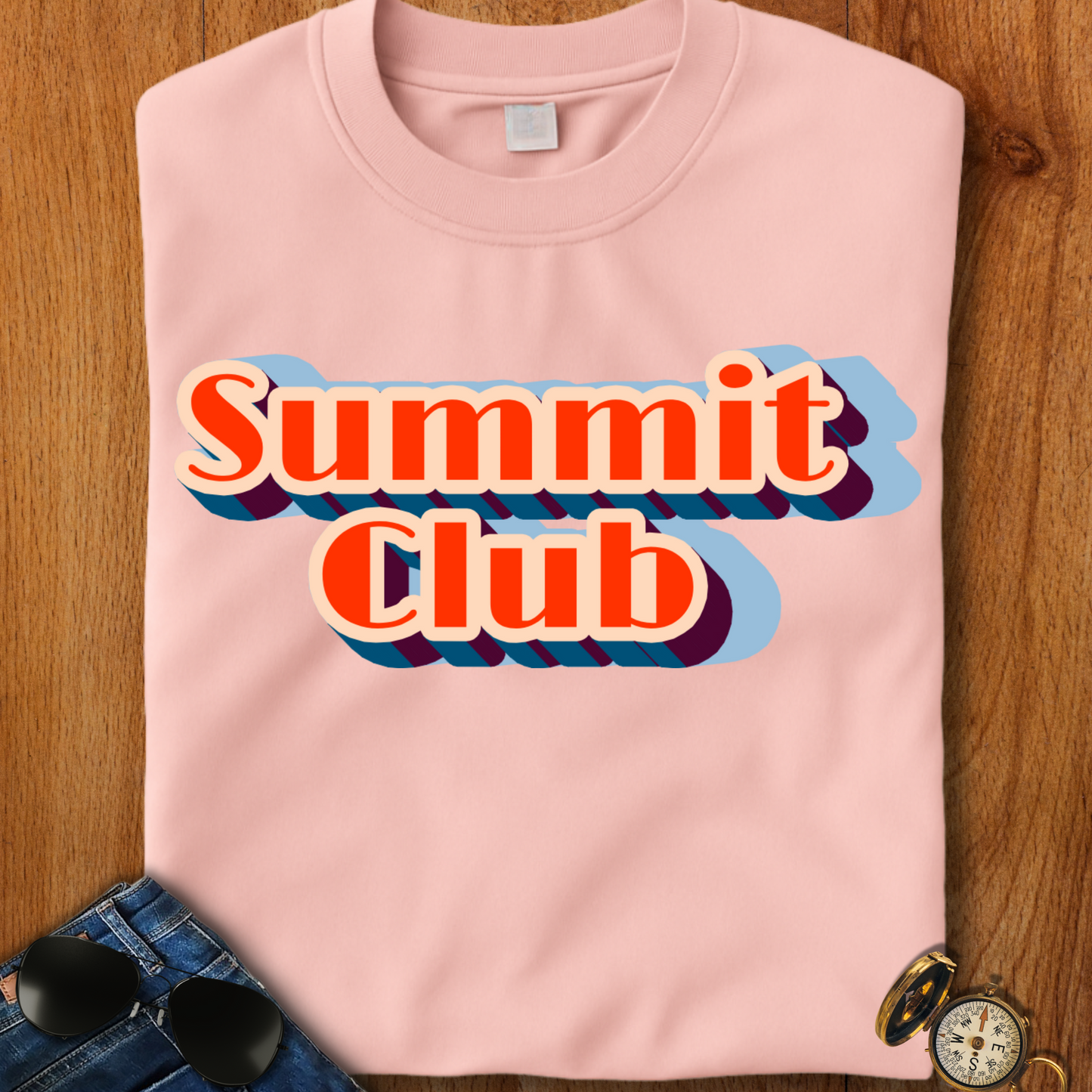 Summit Club Hiking, Camping T-Shirt