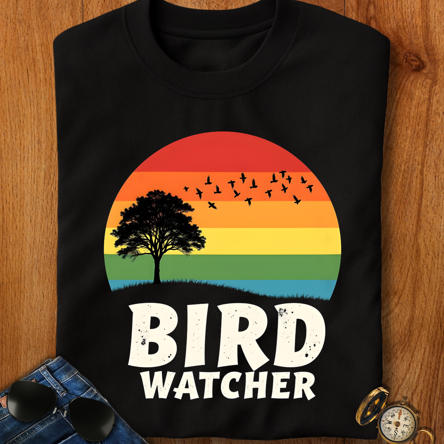 Bird Watcher Camping T-Shirt