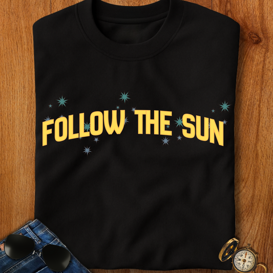 Follow the Sun Backpacking, Hiking, Camping T-Shirt