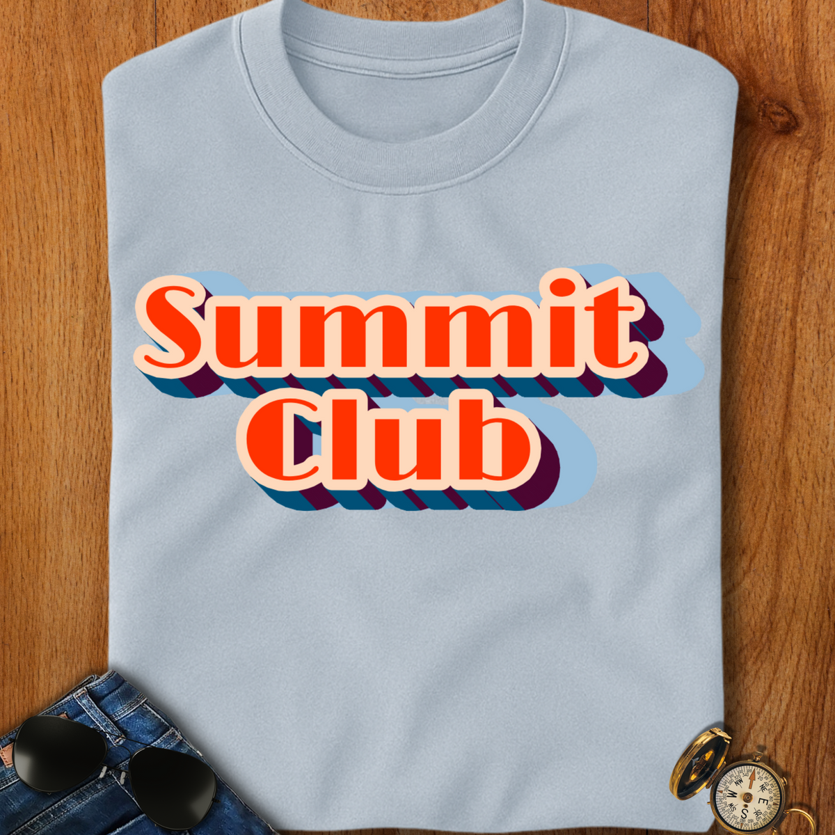 Summit Club Hiking, Camping T-Shirt