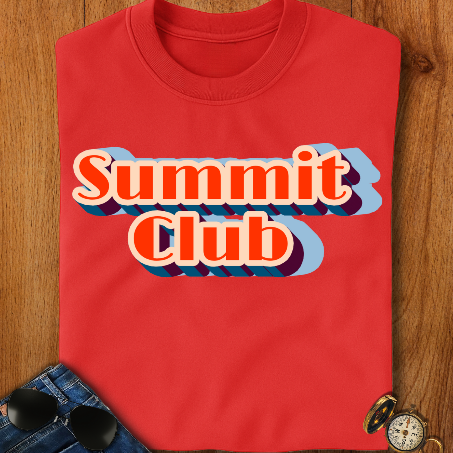 Summit Club Hiking, Camping T-Shirt