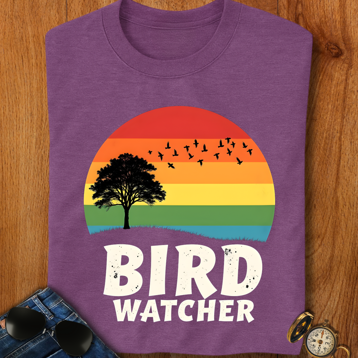 Bird Watcher Camping T-Shirt