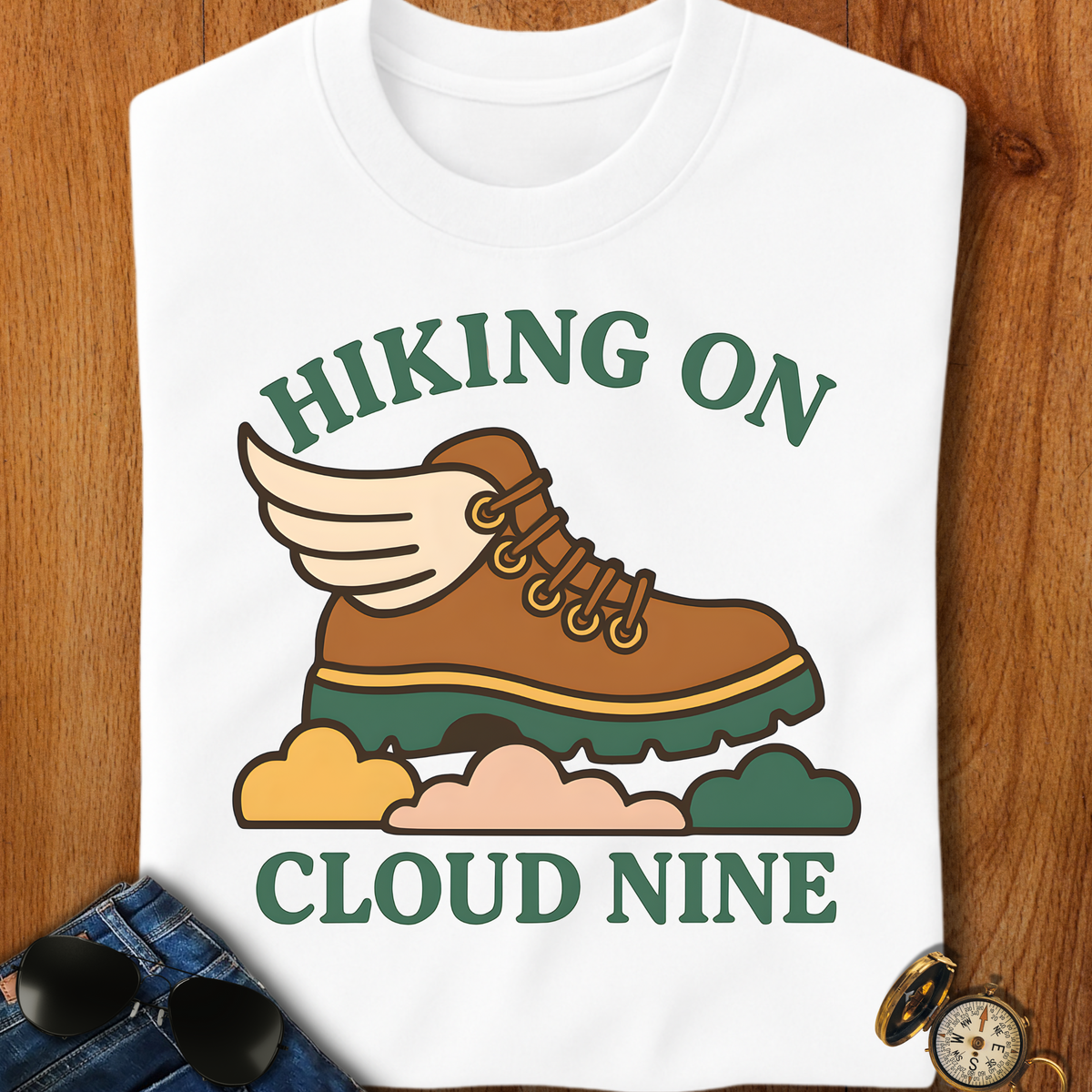 Hiking On Cloud 9 Hiking T-Shirt