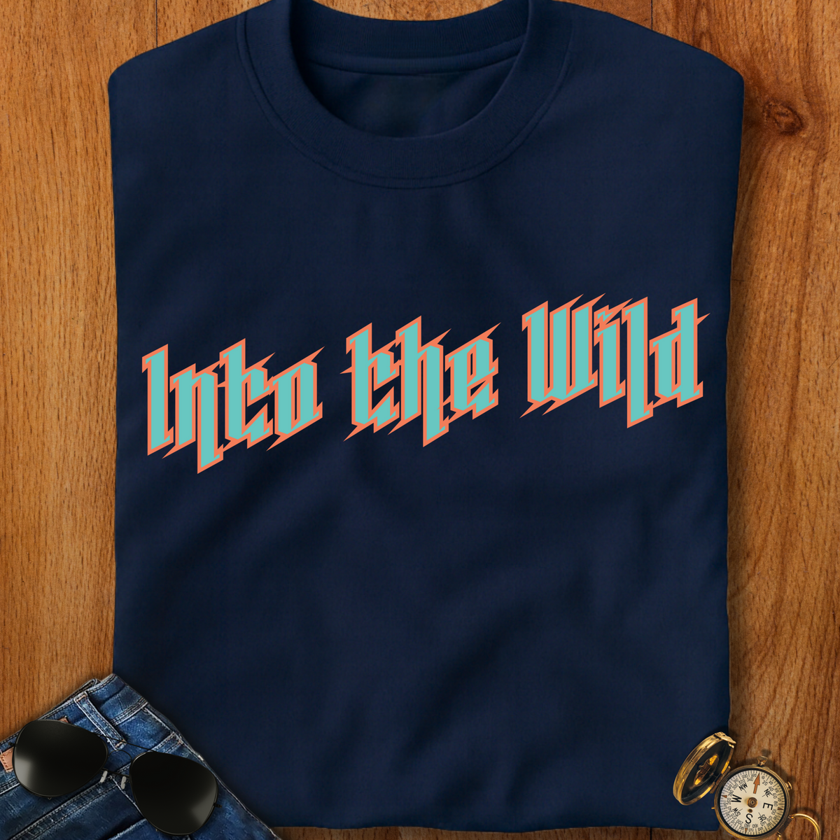 Into the Wild Hiking, Camping T-Shirt