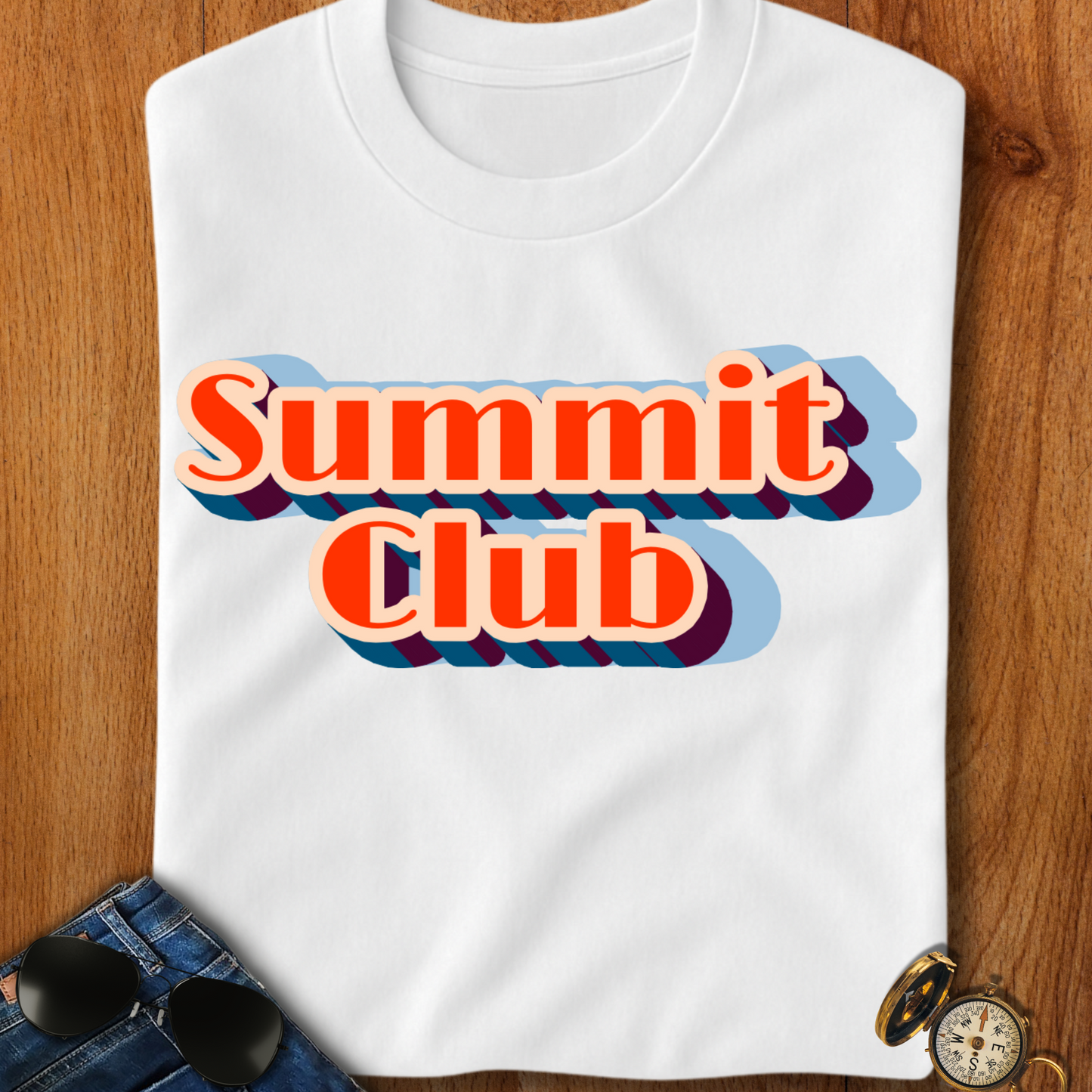Summit Club Hiking, Camping T-Shirt