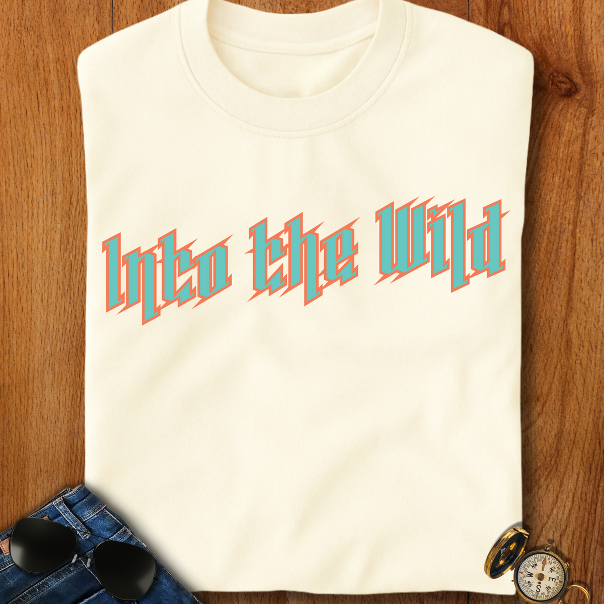 Into the Wild Hiking, Camping T-Shirt