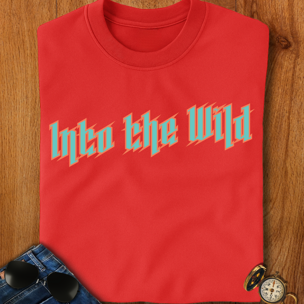Into the Wild Hiking, Camping T-Shirt