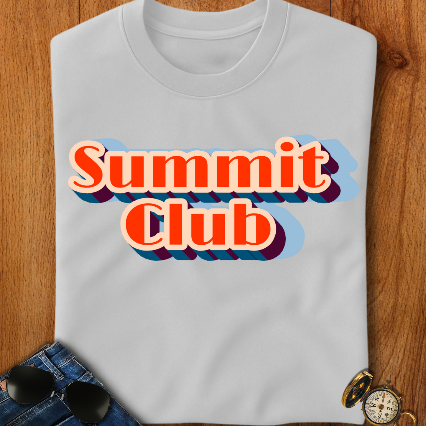 Summit Club Hiking, Camping T-Shirt
