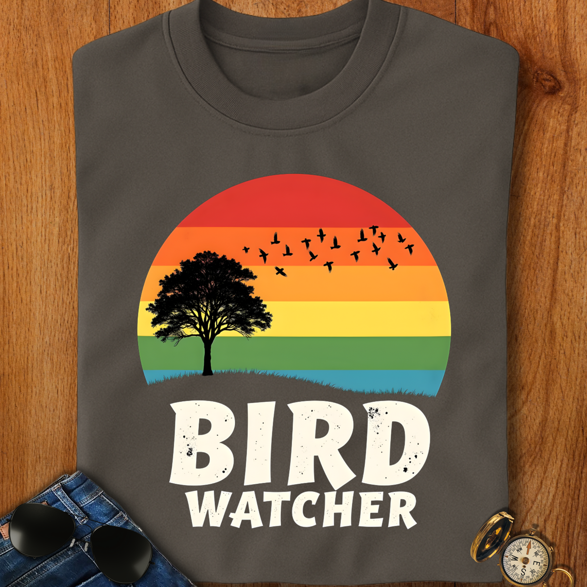 Bird Watcher Camping T-Shirt