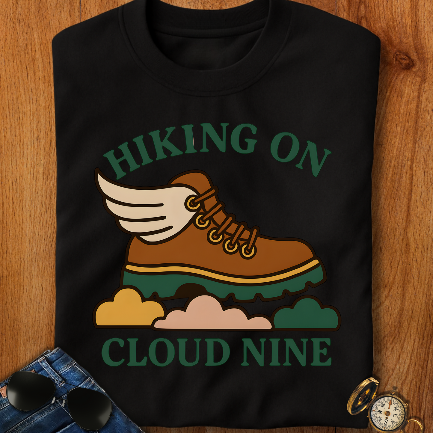 Hiking On Cloud 9 Hiking T-Shirt