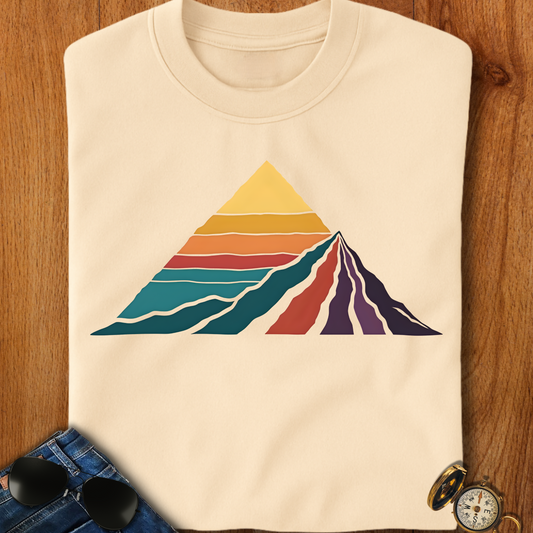 Retro Colored Mountains Trekking T-Shirt